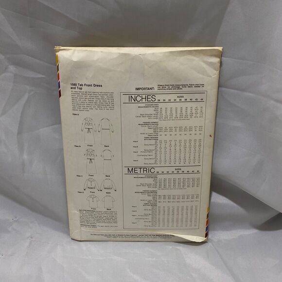 1981 Stretch and Sew Tab Front Dress and Top Design Patterns By Ann Person - Picture 6 of 12